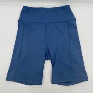 American Eagle Bike Shorts Women Small Blue Everything Pocket Stretch Active Gym